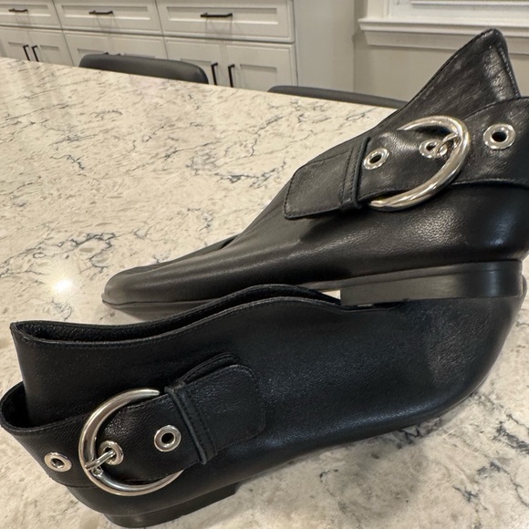 Womens Celine Ankle Strap Leather Pointy Toe Loafers Ballet Flats Shoes Size 8 - Picture 10 of 13